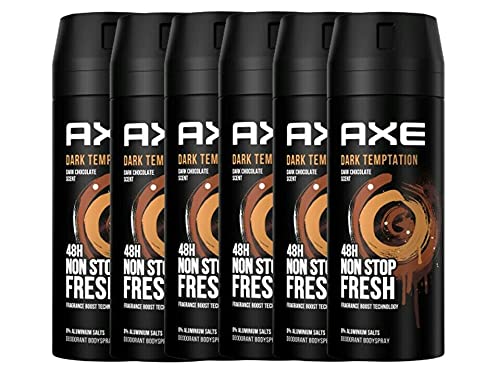 AXE Deo Spray Dark Temptation 6x 150ml Deospray Deodorant Bodyspray Herren Men Männerdeo ohne Aluminiumsalze (6er Set)