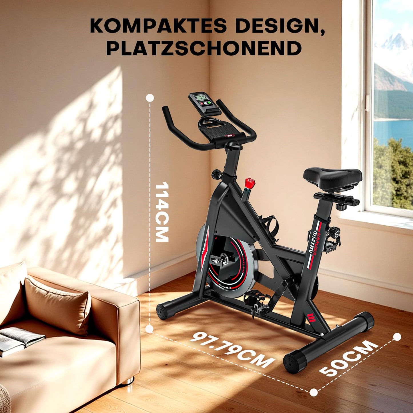 DMASUN Ergometer Heimtrainer Fahrrad 2026 – Magnetwiderstand, leise, Kardio, Indoor Bike, bis 160kg