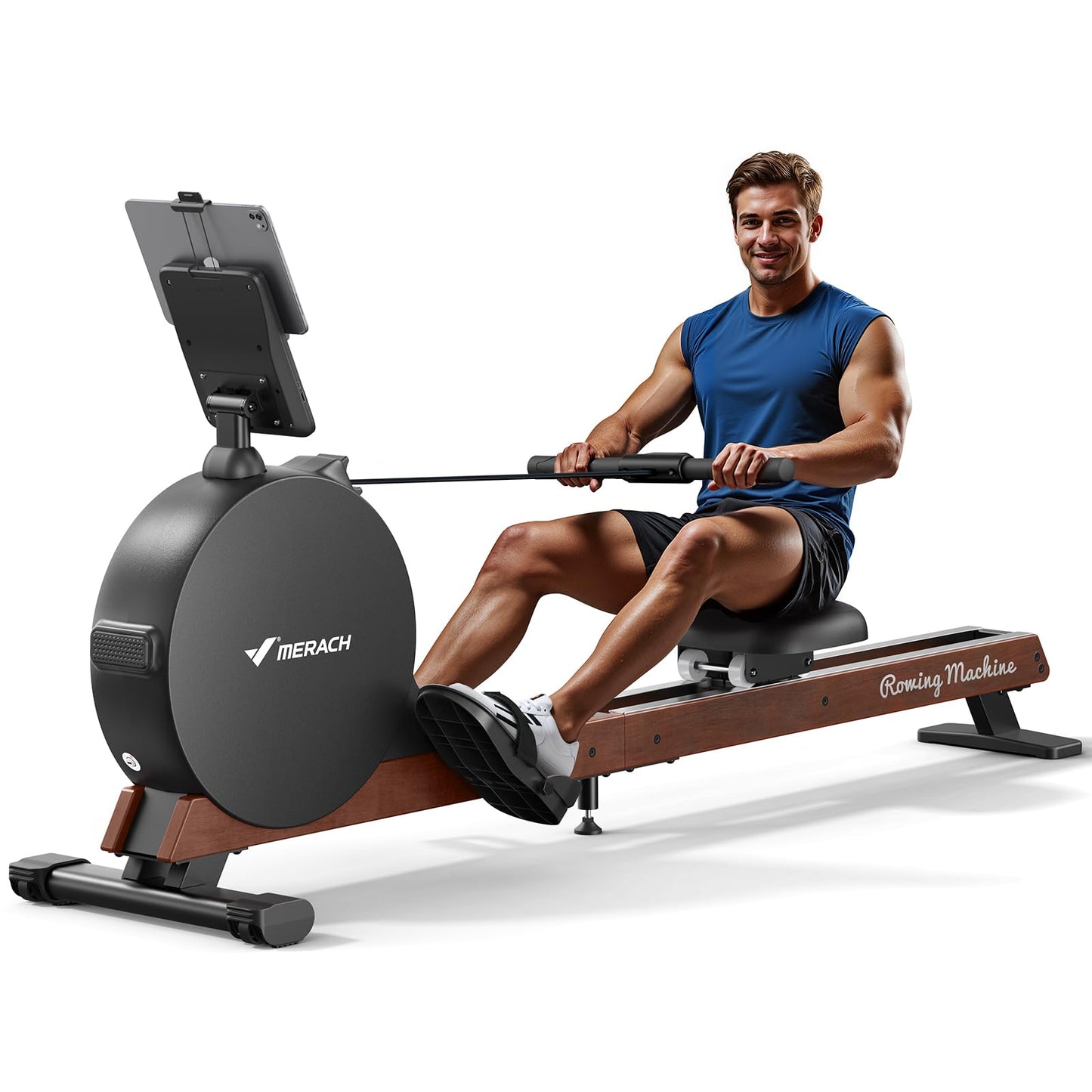 MERACH Rudergerät R7 klappbar – 60kg Magnetwiderstand, automatisch, LED/HD-Bildschirm, leise
