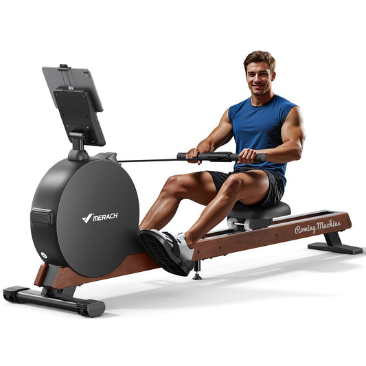 MERACH Rudergerät R7 klappbar – 60kg Magnetwiderstand, automatisch, LED/HD-Bildschirm, leise