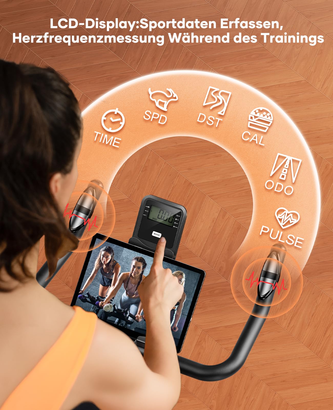 Toputure Ergometer Heimtrainer Fahrrad – 15kg Schwungrad, 0-100% Magnetwiderstand, App, bis 160kg