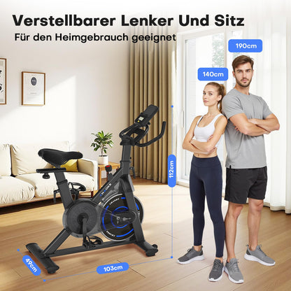 CHAOKE Ergometer Heimtrainer Fahrrad – stufenloser Magnetwiderstand, App, LCD, leise, bis 150kg