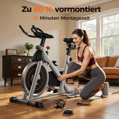 YOSUDA Ergometer Heimtrainer Fahrrad – Magnetwiderstand, App, LCD, Tablet-Halter, leise, höhenverstellbar