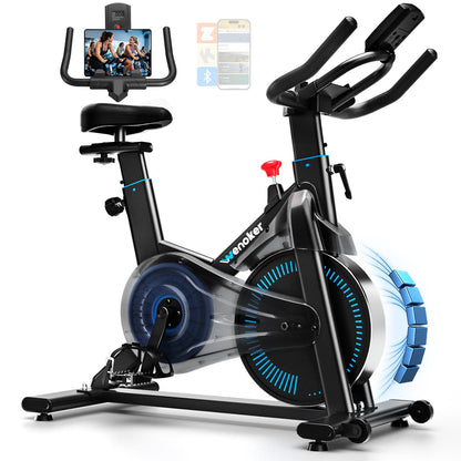 WENOKER Ergometer Heimtrainer Fahrrad – Magnetwiderstand, App, LCD, Tablet-Halter, leise, bis 160kg