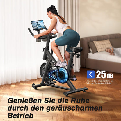 MERACH Heimtrainer Fahrrad – verstellbarer Widerstand, App, LCD, leise, Kardio, bis 136kg