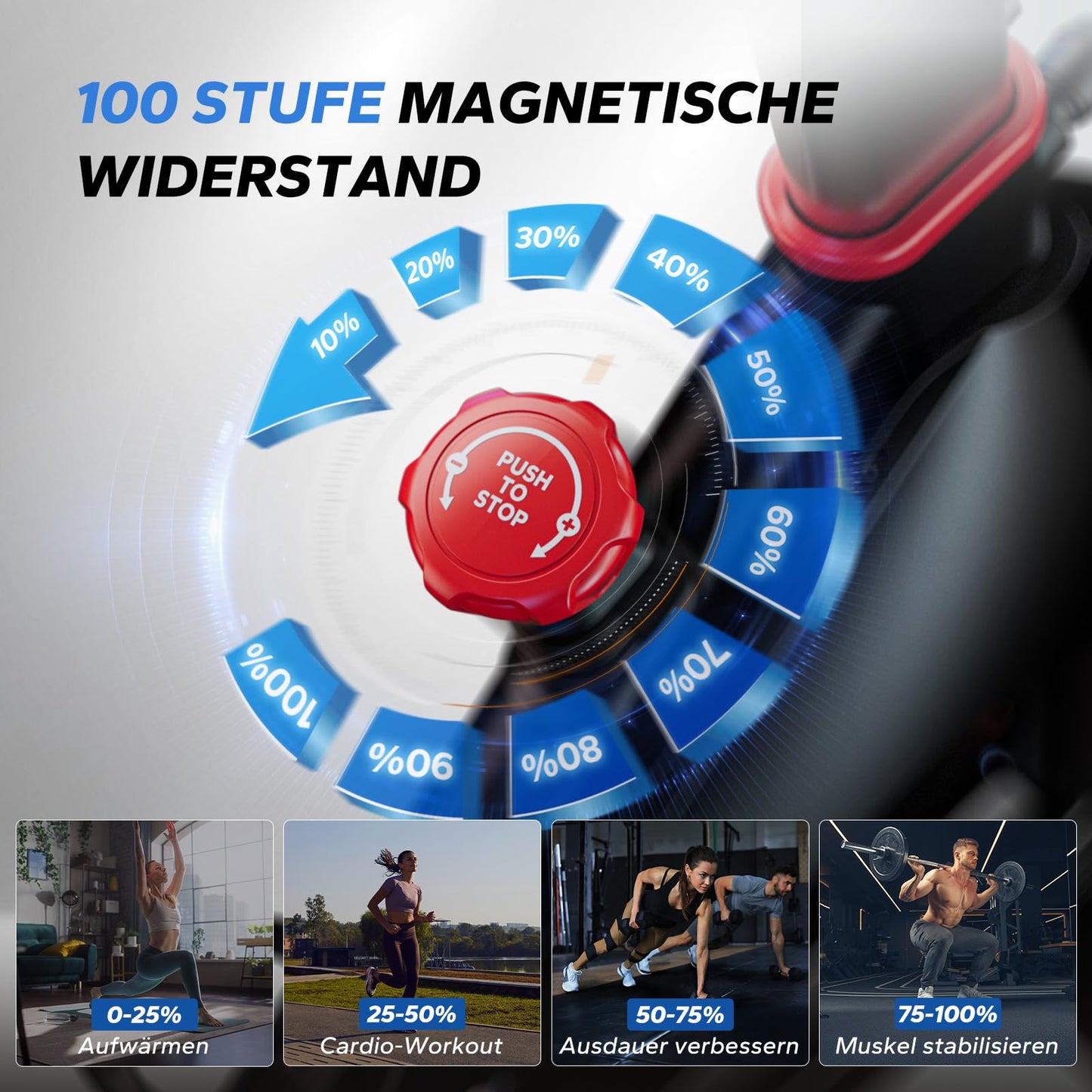 MERACH Heimtrainer Fahrrad – Magnetwiderstand, bequemer Sitz, App, Tablet-Halter, leise, bis 136kg