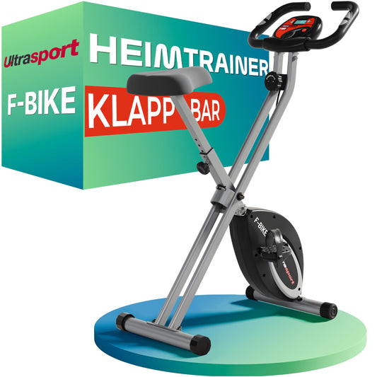 Ultrasport Heimtrainer Fahrrad klappbar – Komfort-Sattel, Ergometer, leise, Indoor Bike, stabil