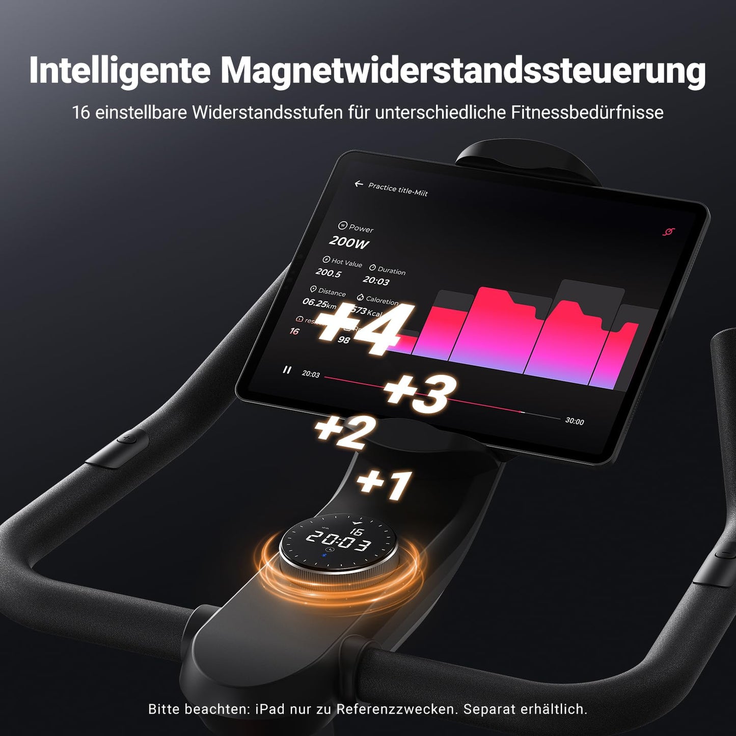 MERACH Ergometer Heimtrainer Fahrrad ±6° Neigung – Magnetwiderstand, App, leise, bis 158 kg