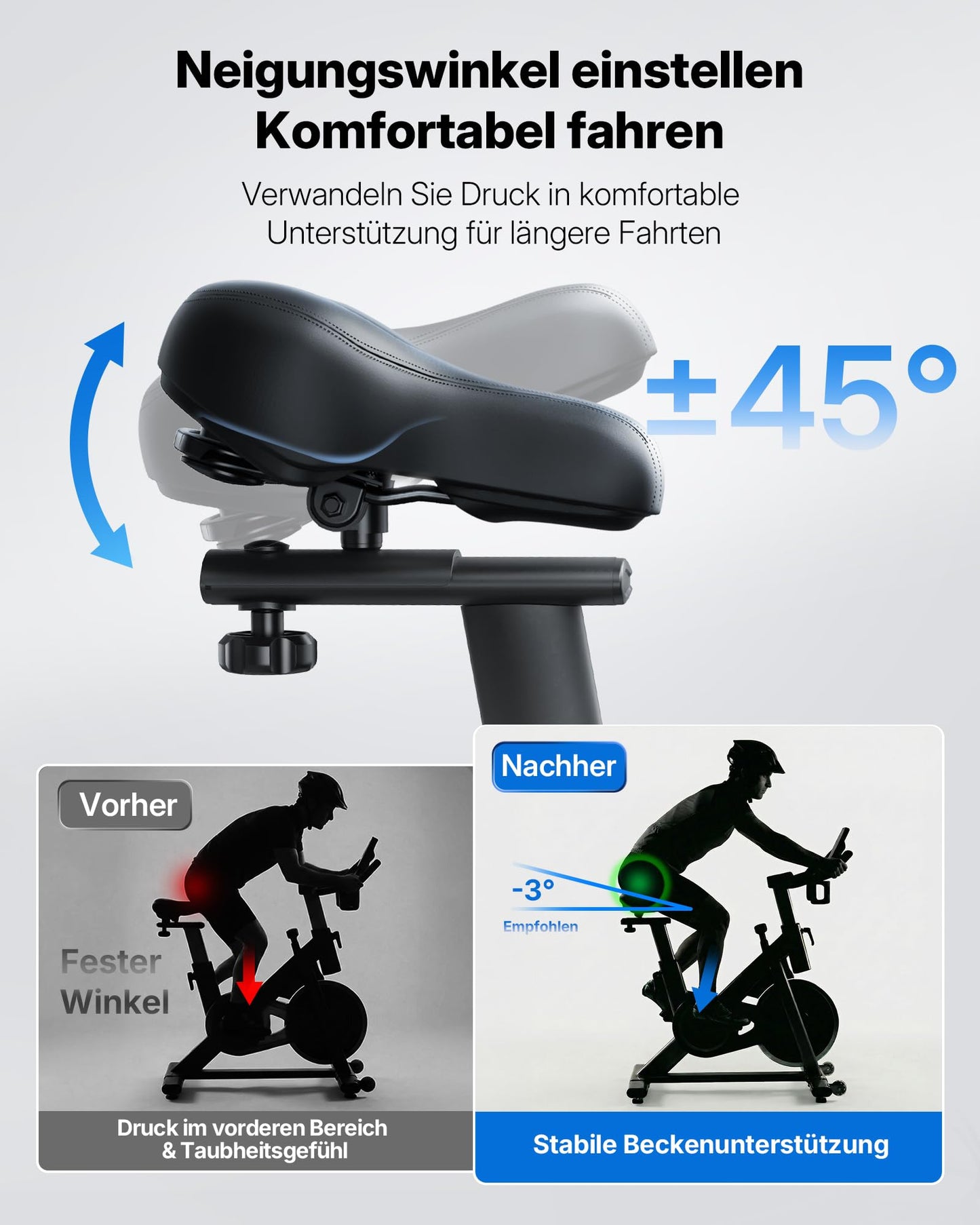 MERACH Heimtrainer Fahrrad – verstellbarer Widerstand, App, LCD, leise, Kardio, bis 136kg
