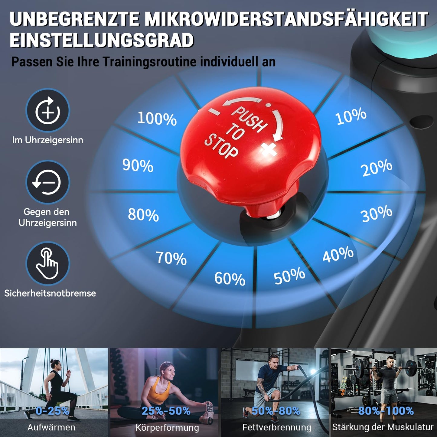 WENOKER Ergometer Heimtrainer Fahrrad – Magnetwiderstand, App, LCD, Tablet-Halter, leise, bis 160kg