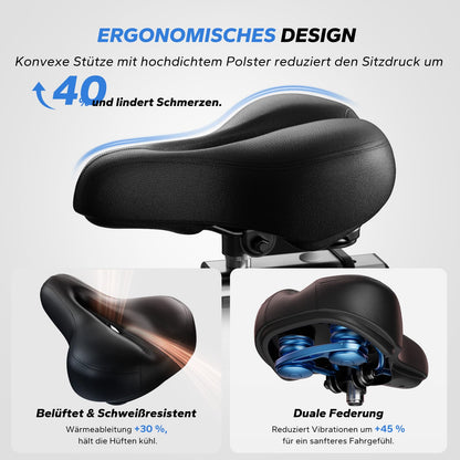 MERACH Heimtrainer Fahrrad – Magnetwiderstand, bequemer Sitz, App, Tablet-Halter, leise, bis 136kg
