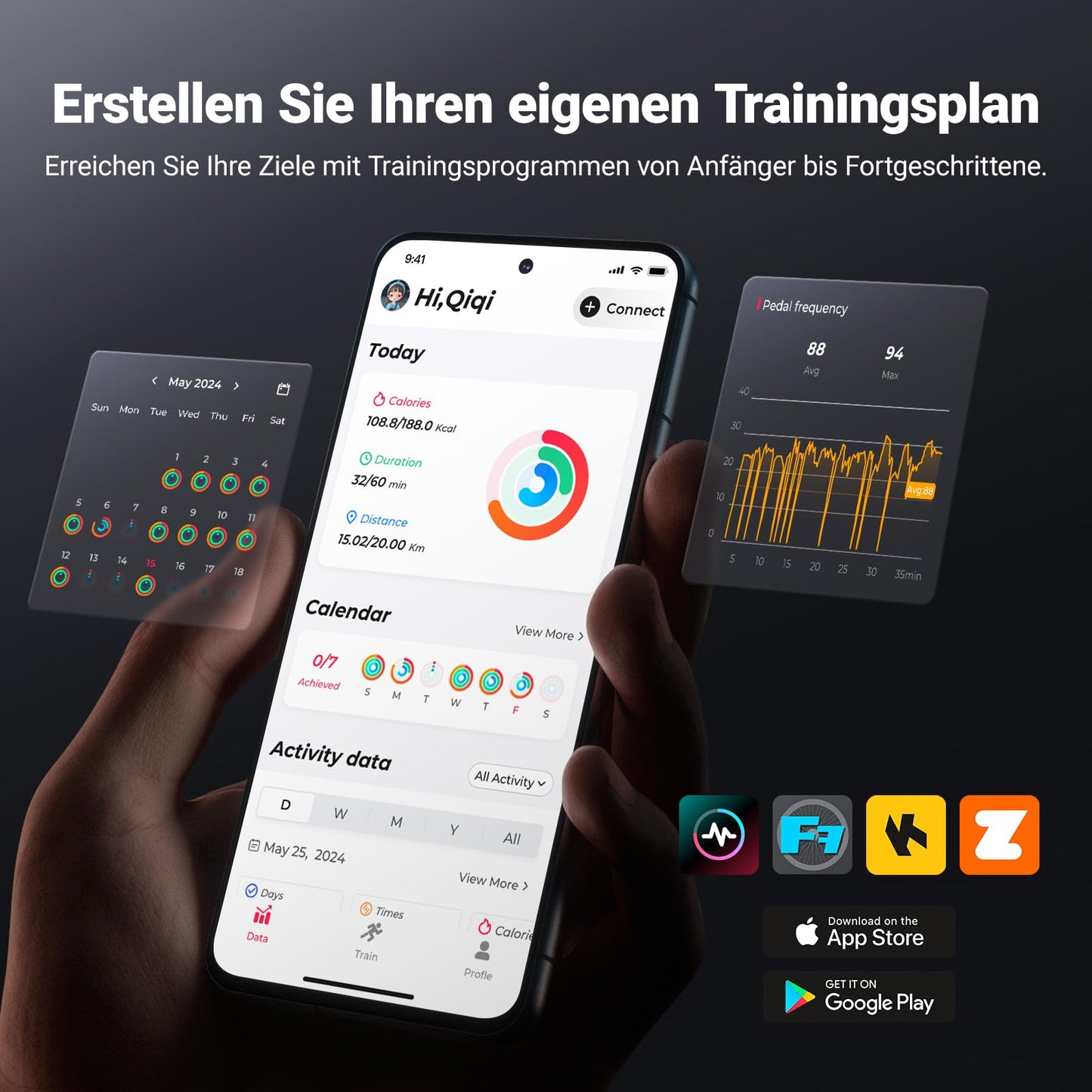 MERACH Ergometer Heimtrainer Fahrrad ±6° Neigung – Magnetwiderstand, App, leise, bis 158 kg