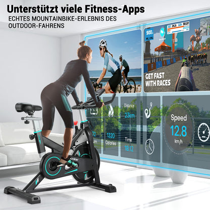 WENOKER Heimtrainer 2026 – Magnetwiderstand, flüsterleise, schweres Schwungrad, LCD-Monitor