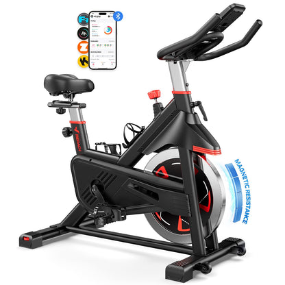 MERACH Heimtrainer Fahrrad – Magnetwiderstand, bequemer Sitz, App, Tablet-Halter, leise, bis 136kg