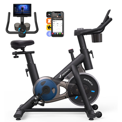MERACH Heimtrainer Fahrrad – verstellbarer Widerstand, App, LCD, leise, Kardio, bis 136kg