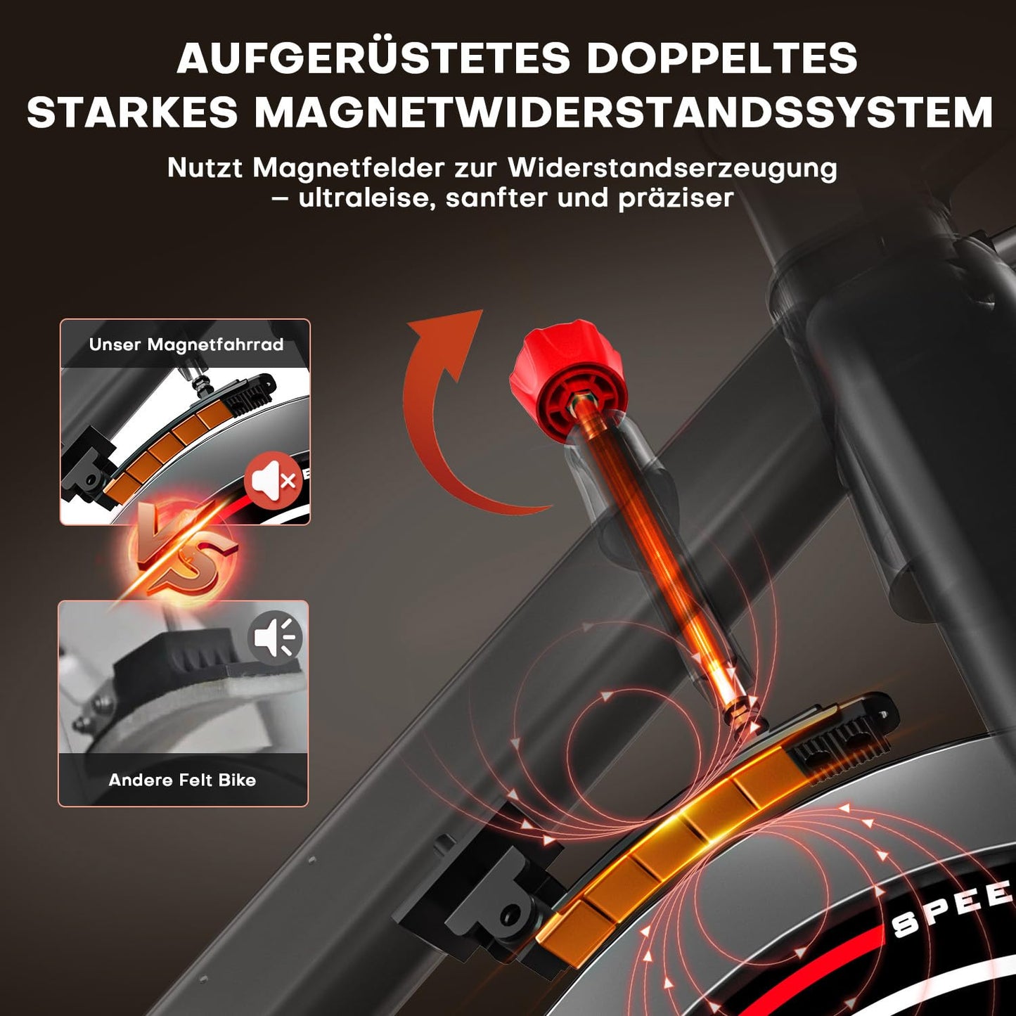 DMASUN Ergometer Heimtrainer Fahrrad 2026 – Magnetwiderstand, leise, Kardio, Indoor Bike, bis 160kg