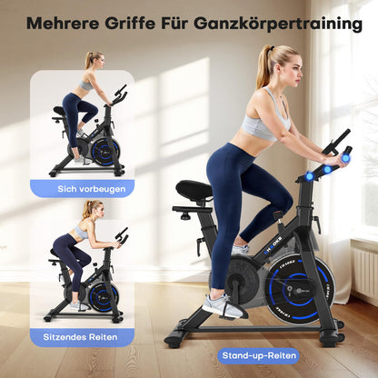 CHAOKE Ergometer Heimtrainer Fahrrad – stufenloser Magnetwiderstand, App, LCD, leise, bis 150kg