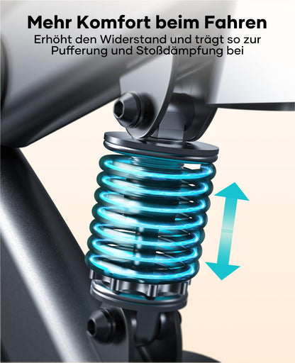 Heimtrainer Fahrrad 2026 – 15kg Schwungrad, Magnetwiderstand, App, Herzfrequenz, ultraleise, 160kg