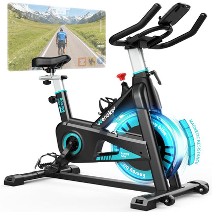 WENOKER Ergometer Heimtrainer Fahrrad – Magnetwiderstand, App, LCD, Tablet-Halter, leise, bis 160kg