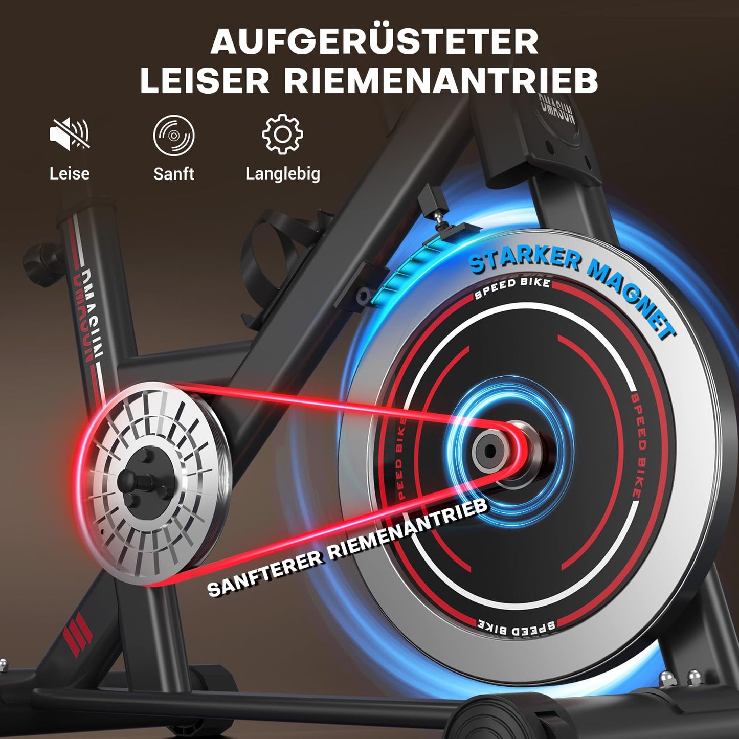 DMASUN Ergometer Heimtrainer Fahrrad 2026 – Magnetwiderstand, leise, Kardio, Indoor Bike, bis 160kg