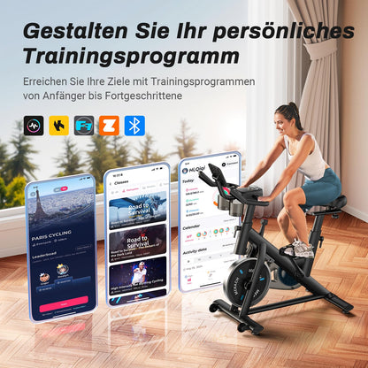 MERACH Heimtrainer Fahrrad – verstellbarer Widerstand, App, LCD, leise, Kardio, bis 136kg