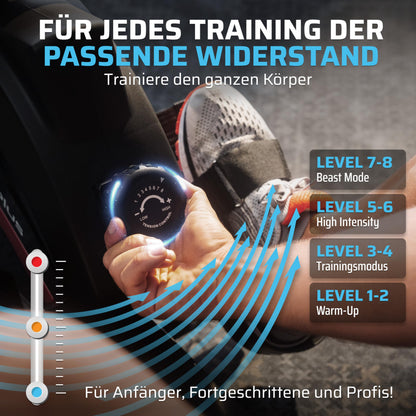 SportPlus Rudergerät klappbar – Designed in Germany, 8 Widerstandsstufen, Magnetbremse, 8kg