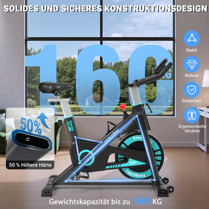 WENOKER Ergometer Heimtrainer Fahrrad – Magnetwiderstand, App, LCD, Tablet-Halter, leise, bis 160kg