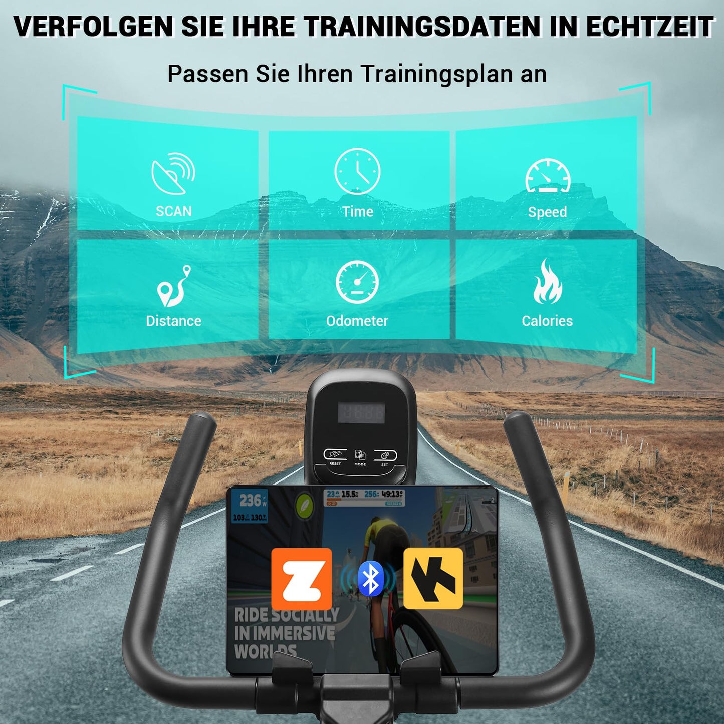 WENOKER Heimtrainer 2026 – Magnetwiderstand, flüsterleise, schweres Schwungrad, LCD-Monitor